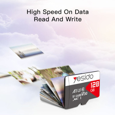 Card de memorie MircoSD 64GB + Adaptor - Yesido (FL14) - Black - 4
