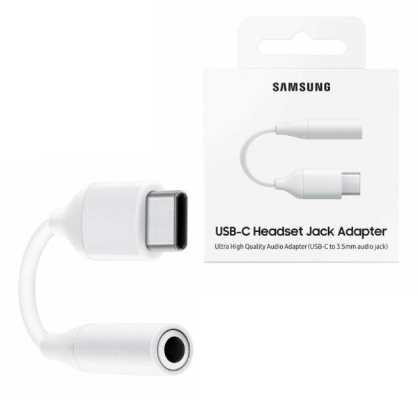 Adaptor Audio Type-C la Jack 3.5mm - Samsung (EE-UC10JUWEGWW) - White (Blister Packing)