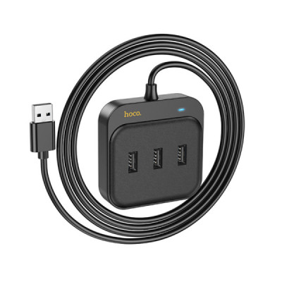 Adaptor USB la 3x USB3.0 + RJ45, 1.2m - Hoco Easy Link (HB35) - Black - 4