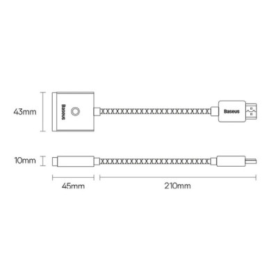 Adaptor HDMI la VGA, 1080P, 60Hz - Baseus Lite Series (WKQX010001) - Black - 12
