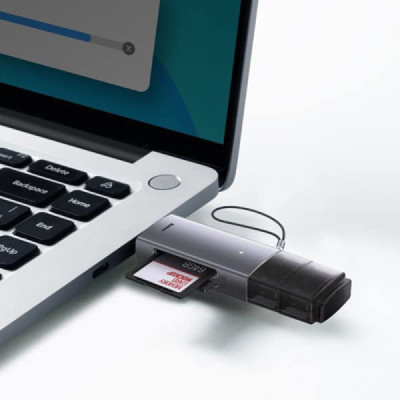 Cititor de carduri USB/Type-C 3.0 la MicroSD, SD - Baseus Lite Series (WKQX060113) - Gray - 7