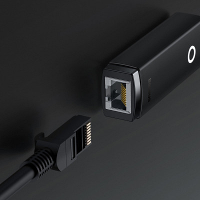 Adaptor USB-C la RJ45 Lan Port, 100Mbps - Baseus Lite Series (WKQX000201) - Black - 6