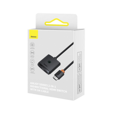 Adaptor HDMI la 2x HDMI, 4K@60Hz - Baseus Adapter AirJoy (B01331105111-01) - Black - 7