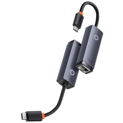 Adaptor USB-C la RJ45 LAN Port, 100Mbps - Baseus Lite Series (WKQX000213) - Gray - 3