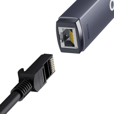Adaptor USB-C la RJ45 LAN Port, 100Mbps - Baseus Lite Series (WKQX000213) - Gray - 5