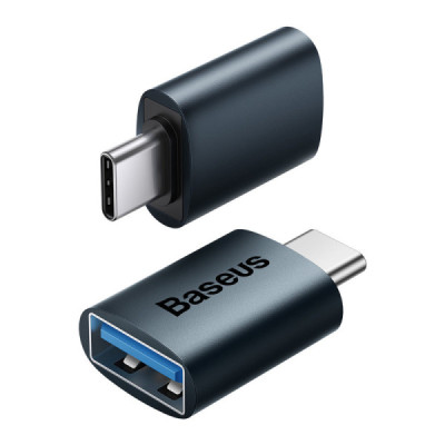 Adaptor Type-C to USB 3.2, 10 Gbps, cu OTG - Baseus Ingenuity Series (ZJJQ000003) - Blue - 3