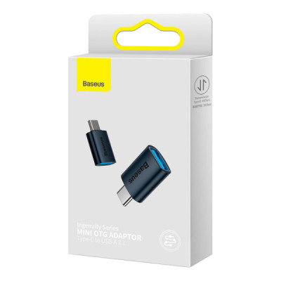 Adaptor Type-C to USB 3.2, 10 Gbps, cu OTG - Baseus Ingenuity Series (ZJJQ000003) - Blue - 7