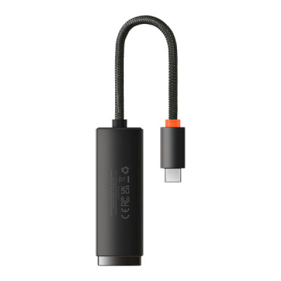 Adaptor USB-C to RJ45 LAN Port, 1000Mbps - Baseus Lite Series (WKQX000301) - Black - 4