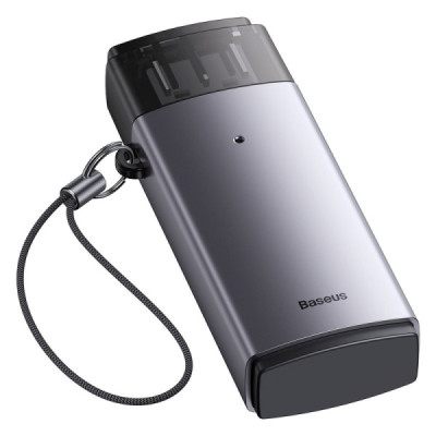 Card Reader USB to SD, TF - Baseus Lite Series (WKQX060013) - Grey - 2