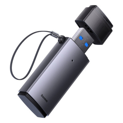 Card Reader USB to SD, TF - Baseus Lite Series (WKQX060013) - Grey - 3