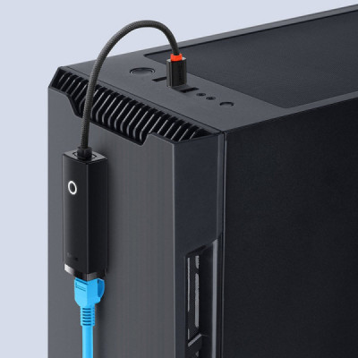 Adaptor USB la RJ45 LAN Port, 100Mbps - Baseus Lite Series (WKQX000001) - Black - 5