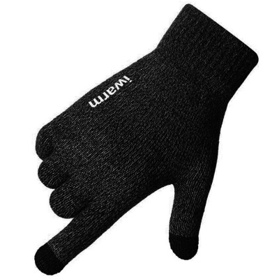 Manusi touchscreen barbati iWarm, lana, negru, ST0005 - 5