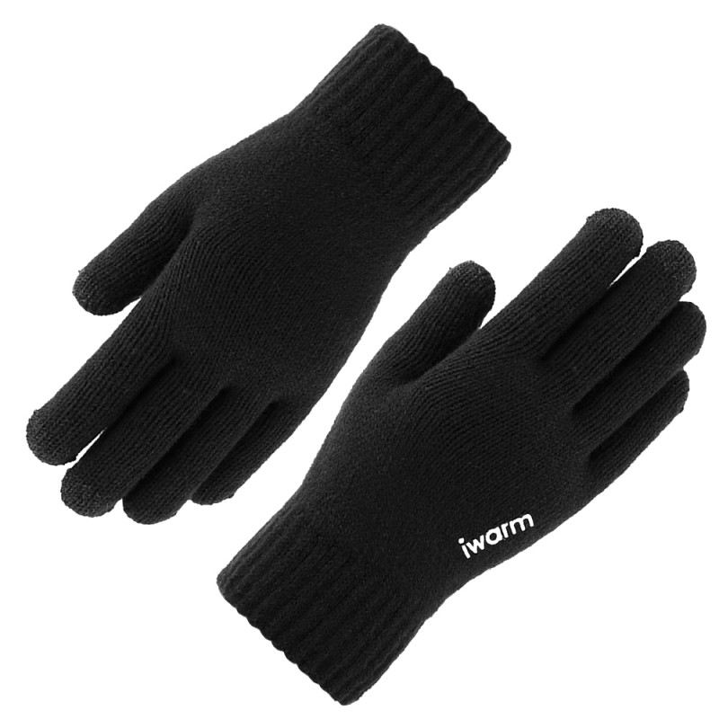 Manusi touchscreen barbati iWarm, lana, negru, ST0005 - 8