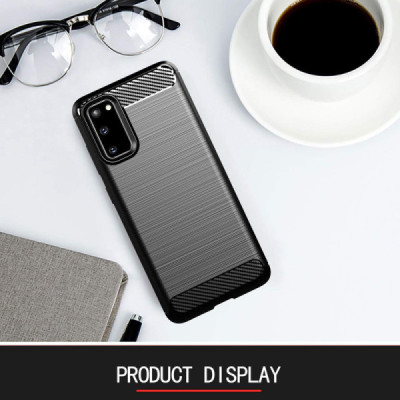 Husa pentru Samsung Galaxy S20 4G / S20 5G - Techsuit Carbon Silicone - Black - 7