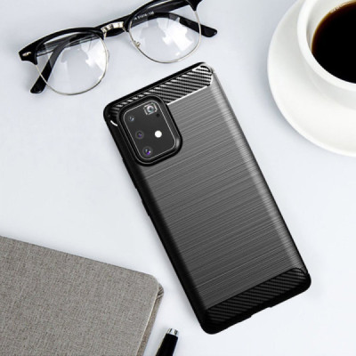 Husa pentru Samsung Galaxy S10 Lite - Techsuit Carbon Silicone - Black - 7