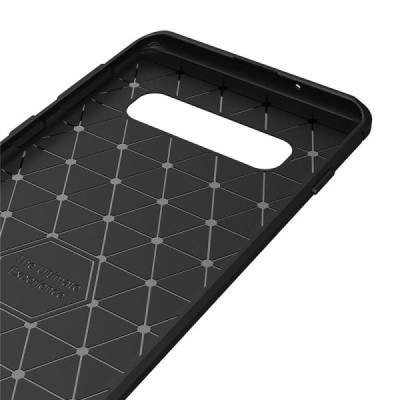 Husa pentru Samsung Galaxy S10 - Techsuit Carbon Silicone - Black - 2