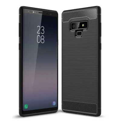 Husa pentru Samsung Galaxy Note 9 - Techsuit Carbon Silicone - Black - 1