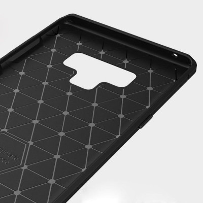 Husa pentru Samsung Galaxy Note 9 - Techsuit Carbon Silicone - Black - 2