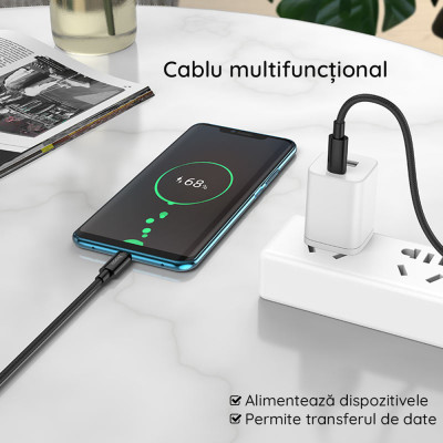 Cablu Super Fast Charging USB-C 100W Hoco X68, 1m, verde - 5