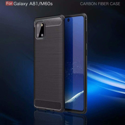 Husa pentru Samsung Galaxy Note 10 Lite - Techsuit Carbon Silicone - Black - 4