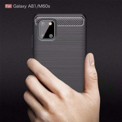 Husa pentru Samsung Galaxy Note 10 Lite - Techsuit Carbon Silicone - Black - 6