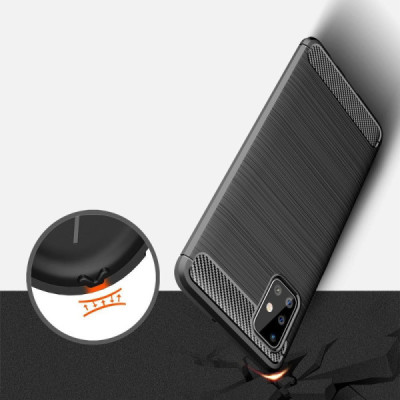 Husa pentru Samsung Galaxy A71 5G - Techsuit Carbon Silicone - Black - 4