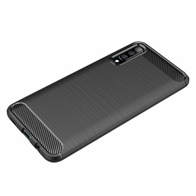 Husa pentru Samsung Galaxy A30s / A50 / A50s - Techsuit Carbon Silicone - Black - 6