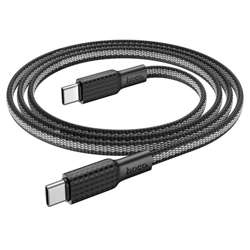 Cablu date tip C la tip C Hoco X69, 3A, 1m, negru/alb - 3