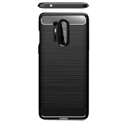 Husa pentru OnePlus 8 Pro - Techsuit Carbon Silicone - Black - 2