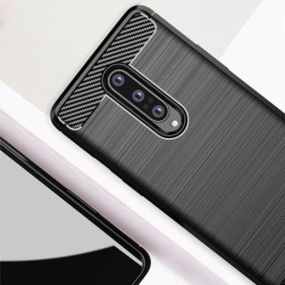 Husa pentru OnePlus 8 - Techsuit Carbon Silicone - Black - 7