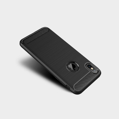 Husa pentru iPhone XS Max - Techsuit Carbon Silicone - Black - 4