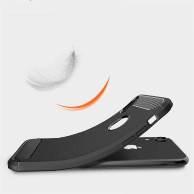 Husa pentru iPhone XR - Techsuit Carbon Silicone - Black - 3