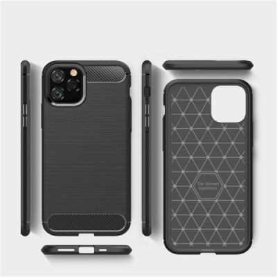 Husa pentru iPhone 12 Pro Max - Techsuit Carbon Silicone - Black - 5