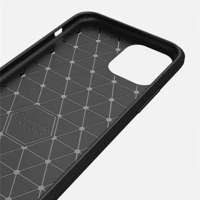 Husa pentru iPhone 11 Pro Max - Techsuit Carbon Silicone - Black - 3