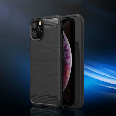 Husa pentru iPhone 11 Pro Max - Techsuit Carbon Silicone - Black - 4