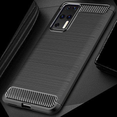 Husa pentru Huawei P40 Pro Plus - Techsuit Carbon Silicone - Black - 5