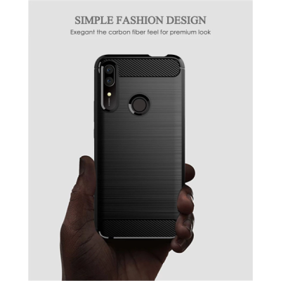 Husa pentru Huawei P Smart Z - Techsuit Carbon Silicone - Black - 6