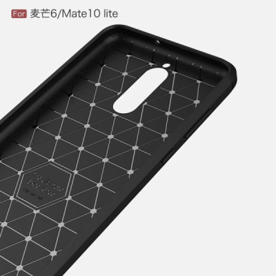 Husa pentru Huawei Mate 10 Lite - Techsuit Carbon Silicone - Black - 4