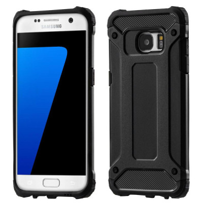 Husa pentru Samsung Galaxy S7 - Techsuit Hybrid Armor - Black - 1
