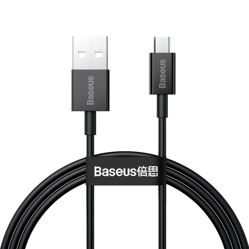 Cablu de date USB la Micro-USB Baseus, 2A, 1m, negru, CAMYS-01 - 1