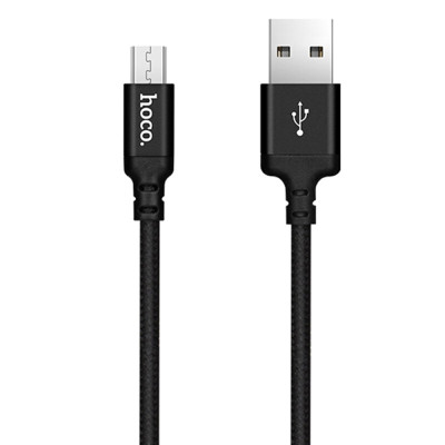 Cablu de date Micro-USB Hoco X14, 2.4A, 2m, negru - 1