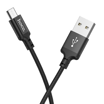 Cablu de date Micro-USB Hoco X14, 2.4A, 2m, negru - 2