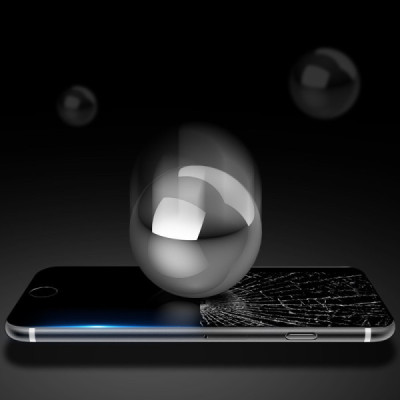 Folie pentru iPhone 7 / 8 / SE 2, SE 2020 / SE 3, SE 2022 - Dux Ducis Tempered Glass - Black - 3