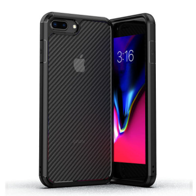 Husa pentru iPhone 7 Plus / 8 Plus - Techsuit CarbonFuse - Black - 2