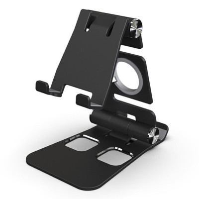 Suport Birou Telefon - Techsuit Adjustable Tablet / Watch Aluminium Stand (RX-2010) - Black - 2