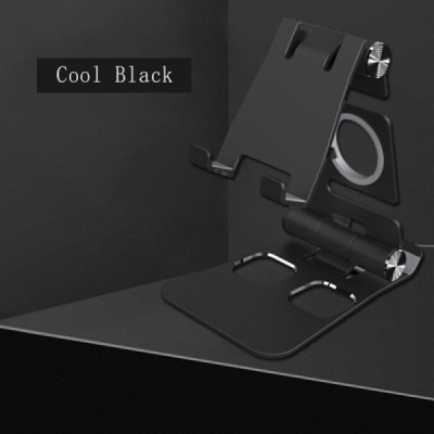Suport Birou Telefon - Techsuit Adjustable Tablet / Watch Aluminium Stand (RX-2010) - Black - 11