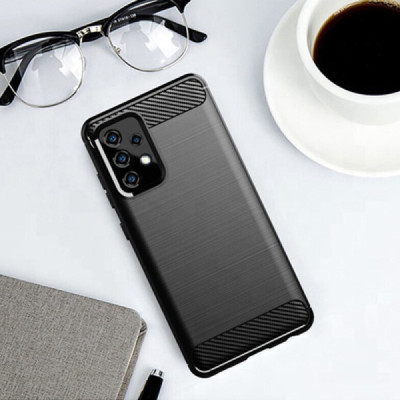 Husa pentru Samsung Galaxy A32 5G - Techsuit Carbon Silicone - Black - 3
