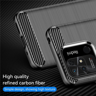 Husa Xiaomi Redmi 10C Techsuit Carbon Silicone, negru - 6