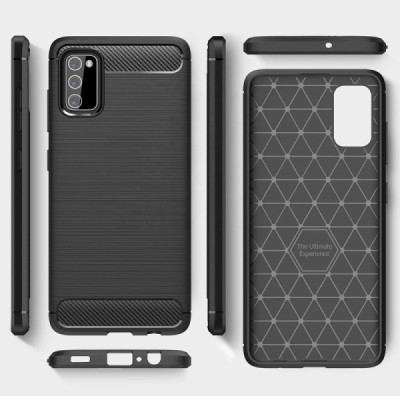 Husa pentru Samsung Galaxy A02s - Techsuit Carbon Silicone - Black - 4