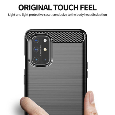 Husa pentru OnePlus 9 - Techsuit Carbon Silicone - Black - 2